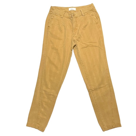 Anthropologie Scout Slim Pleated Straight Leg Ankle Pants Honey Size 26 - Picture 6 of 12